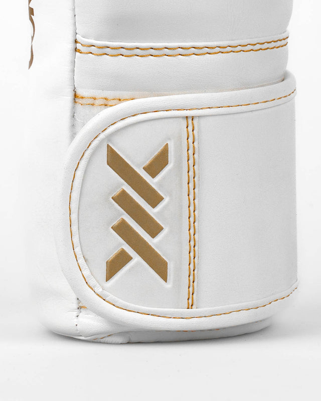 Caged Core Boxing Gloves - White/Gold