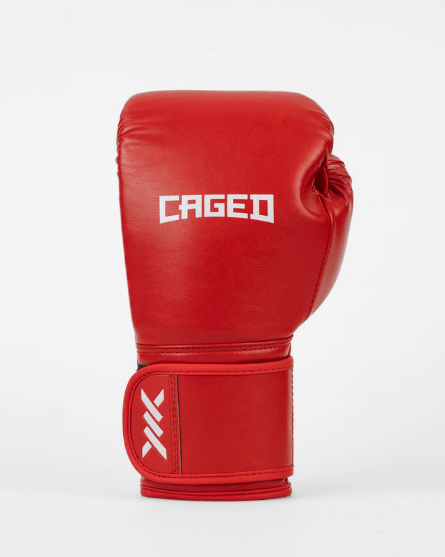 Caged Core Boxing Gloves - Red/White