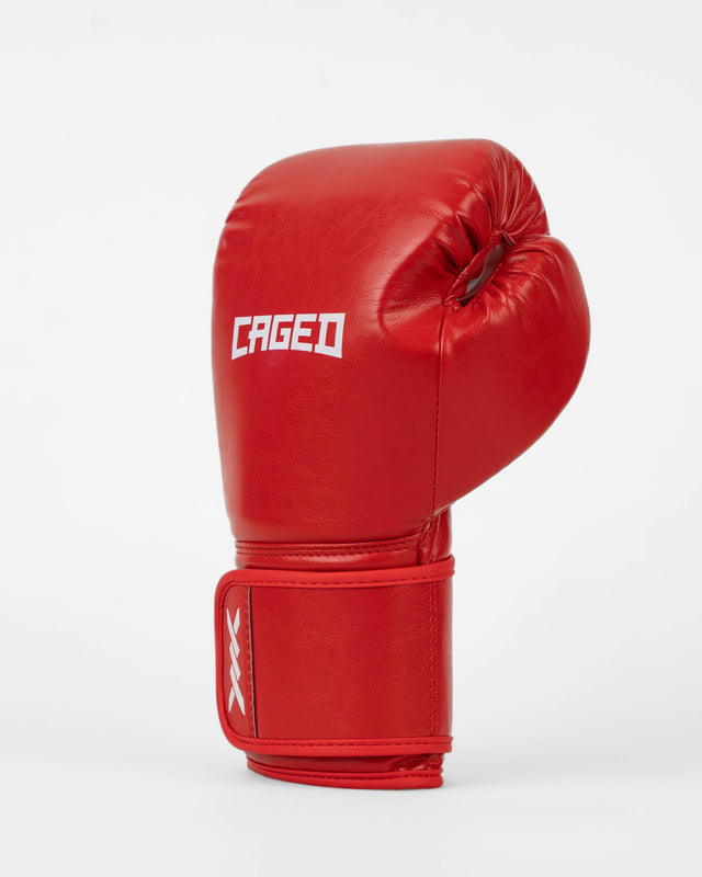 Caged Core Boxing Gloves - Red/White