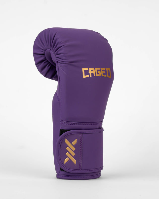 Caged Core Boxing Gloves - Purple/Gold