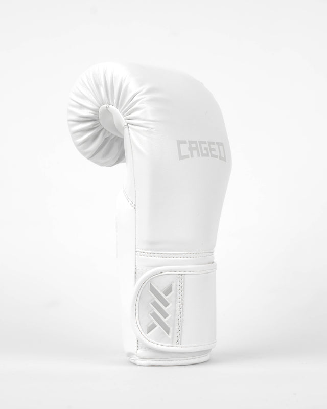 Caged Core Boxing Gloves - White/White
