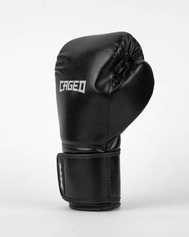 Caged Core Boxing Gloves - Black/White