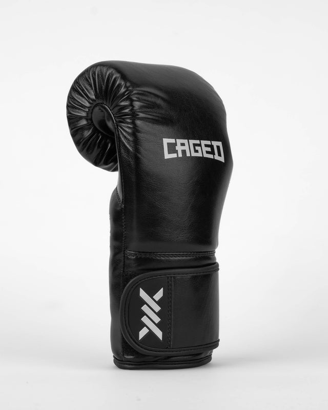 Caged Core Boxing Gloves - Black/White