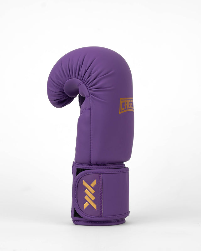 Caged Shadow Boxing Gloves - Purple/Gold