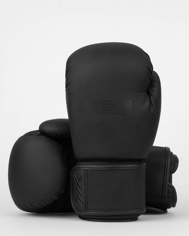 Caged Shadow Boxing Gloves – Matte Black