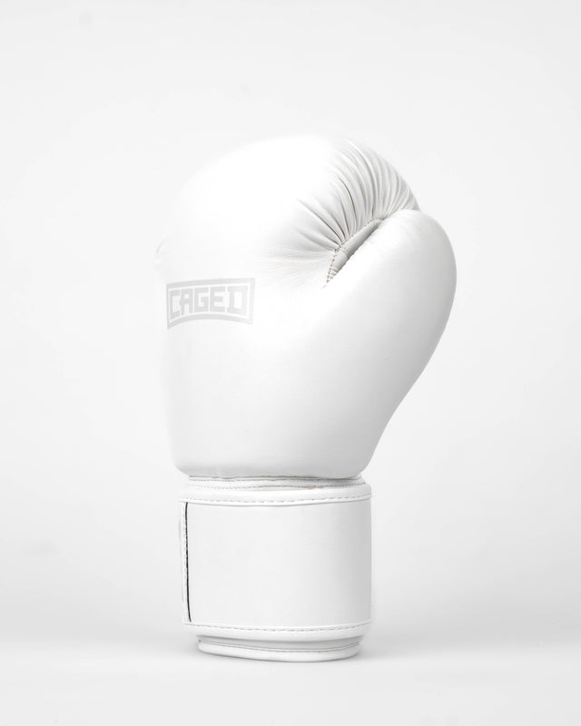 Caged Shadow Boxing Gloves - White/White