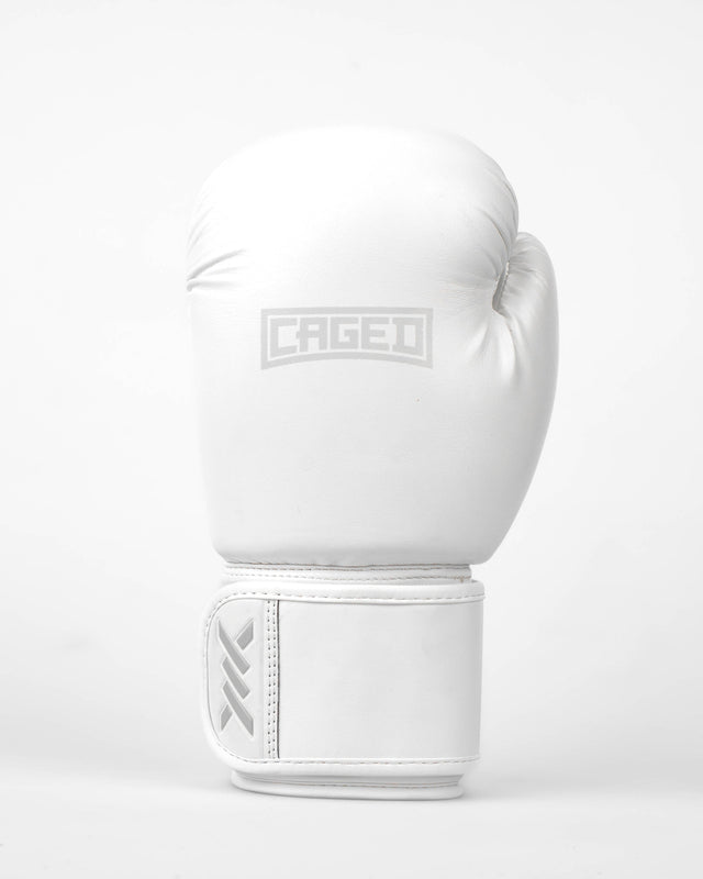 Caged Shadow Boxing Gloves - White/White