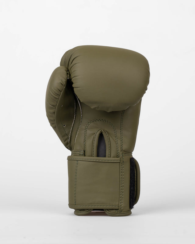 Caged Spark Kids Boxing Gloves – Khaki Green/Gold