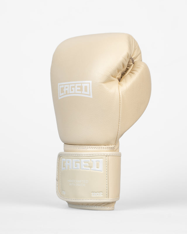 Caged Boxing Gloves 'X' Series - Cream White