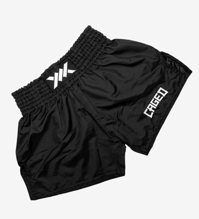 Caged Classic Muay Thai Shorts - Black