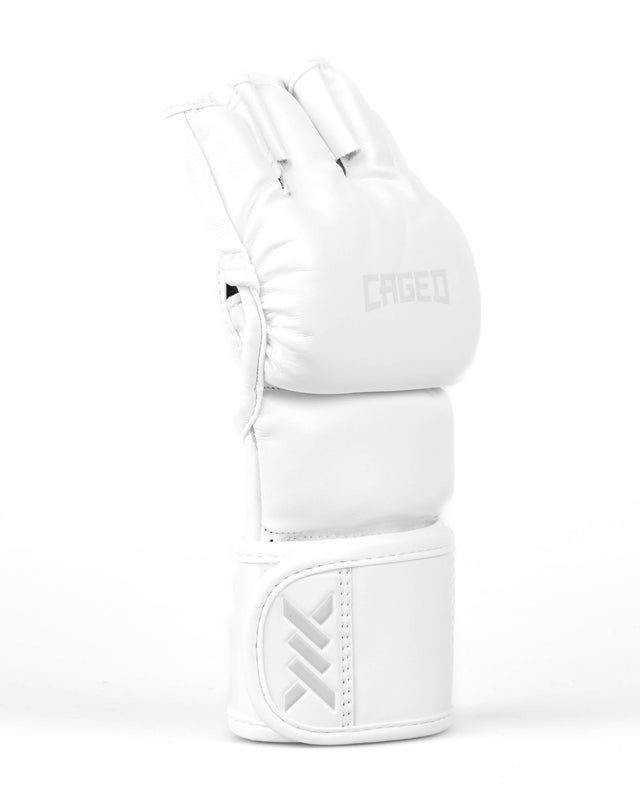 Caged MMA Gloves Shadow - White/White