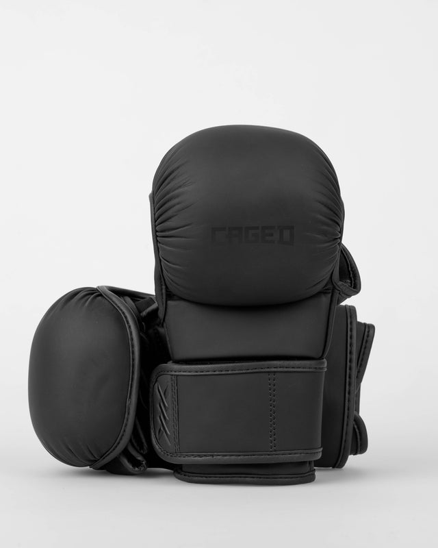 Caged MMA Sparring Shadow Gloves - Matte Black