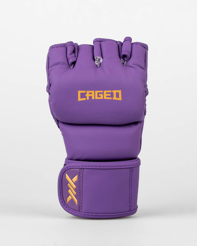 Caged MMA Gloves Shadow - Purple/Gold