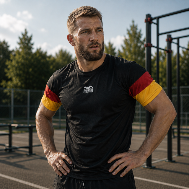 Phantom Athletics Trainingsshirt EVO+ Team Germany - Zwart/Rood/Goud