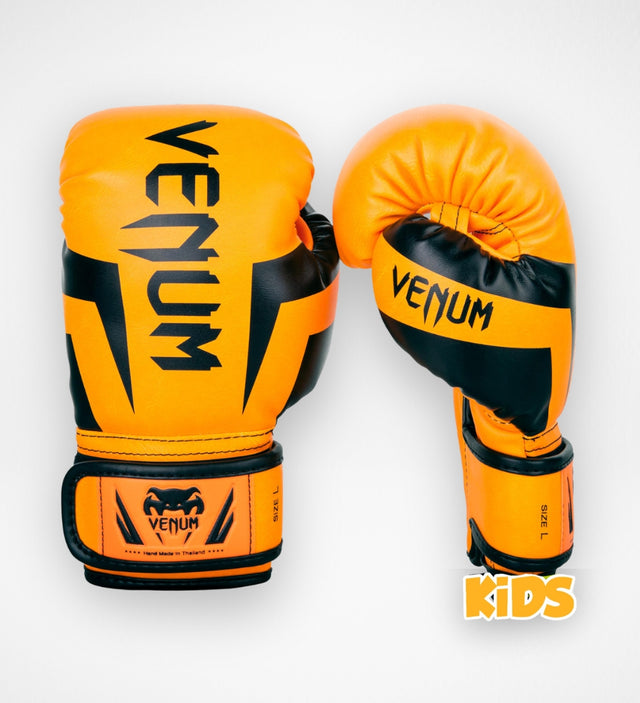 Venum Elite Kids Boxing Gloves – Neon Orange