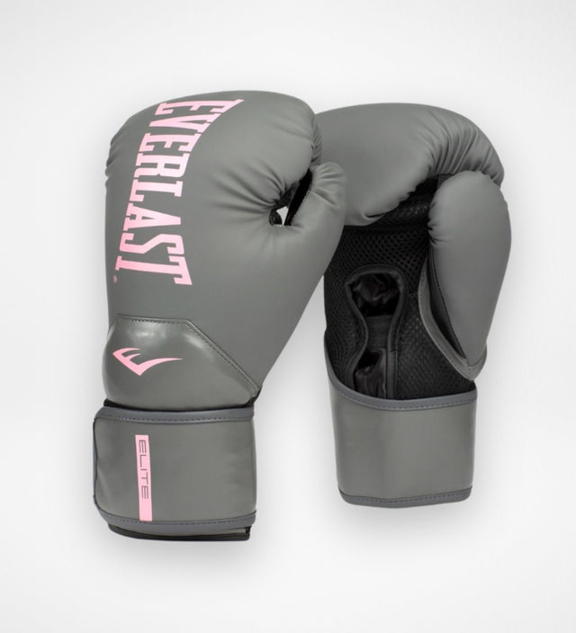 Everlast Elite2 Boxing Gloves - Gray/Pink