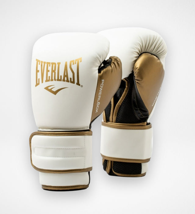 Everlast Boxing Gloves Powerlock 2R - White/Gold