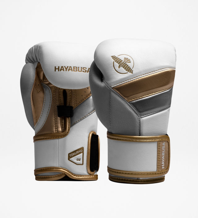 Hayabusa Boxing Gloves T3 Kids – White/Gold