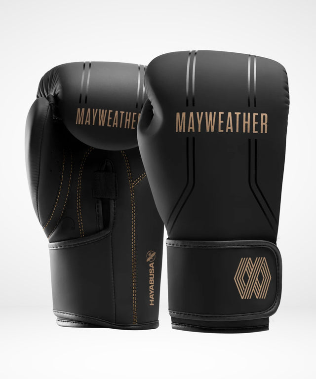 Hayabusa x Mayweather Boxing Gloves Contender - Black/Gold
