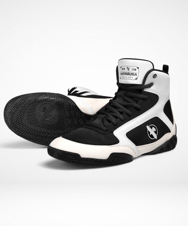 Hayabusa Pro Boxing Shoes - White/Black