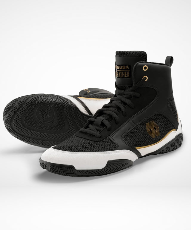 Hayabusa x Mayweather Champ Boxing Shoes - Black/White