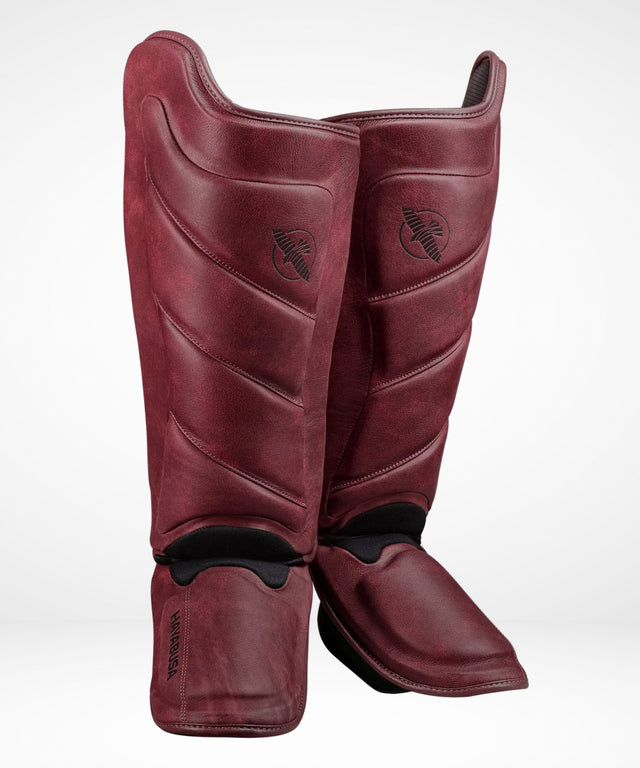 Hayabusa Shin Guards T3 LX – Burgundy Red