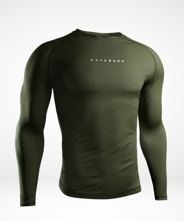 Hayabusa Core Long-Sleeve Rash Guard - Dark Green