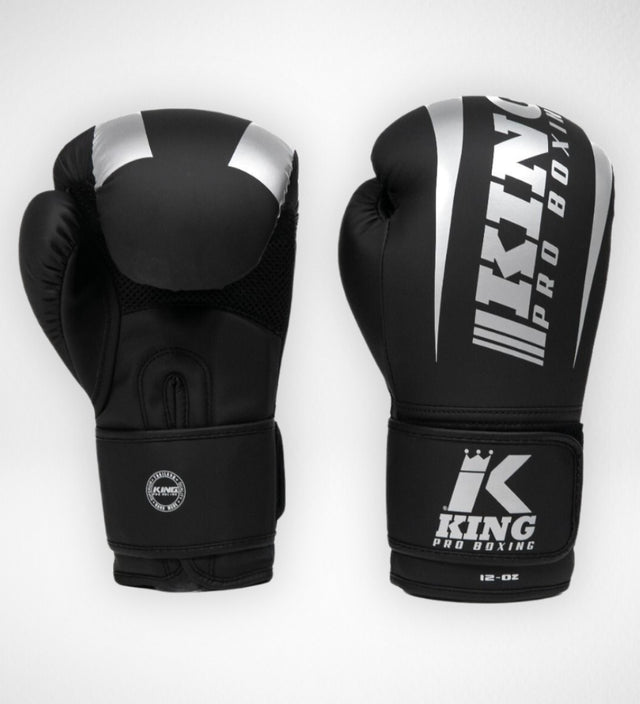 King Pro Boxing Revo Boxing Gloves - Black/Silver