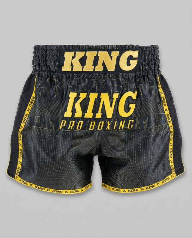 King Pro Boxing Muay Thai Shorts '08' - Black/Gold