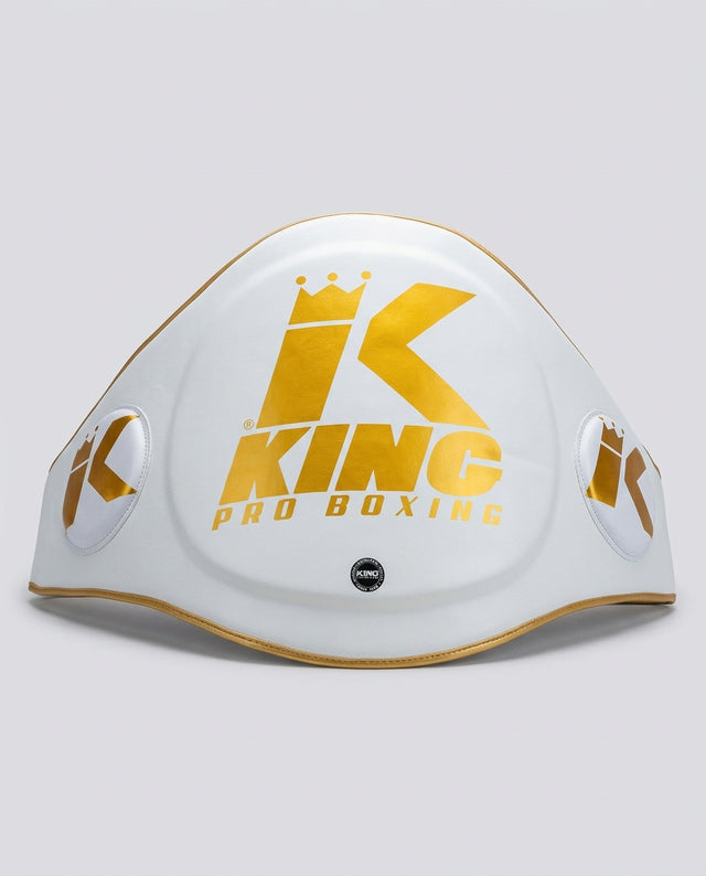King Pro Boxing Belly Protector - White/Gold