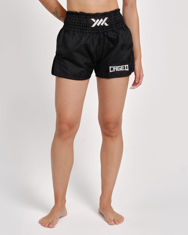 Shorts de Muay Thai Caged Classic – Noir