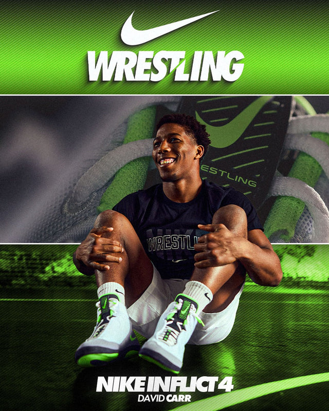 Nike Wrestling Shoes Inflict 4 – Grey/White/Green
