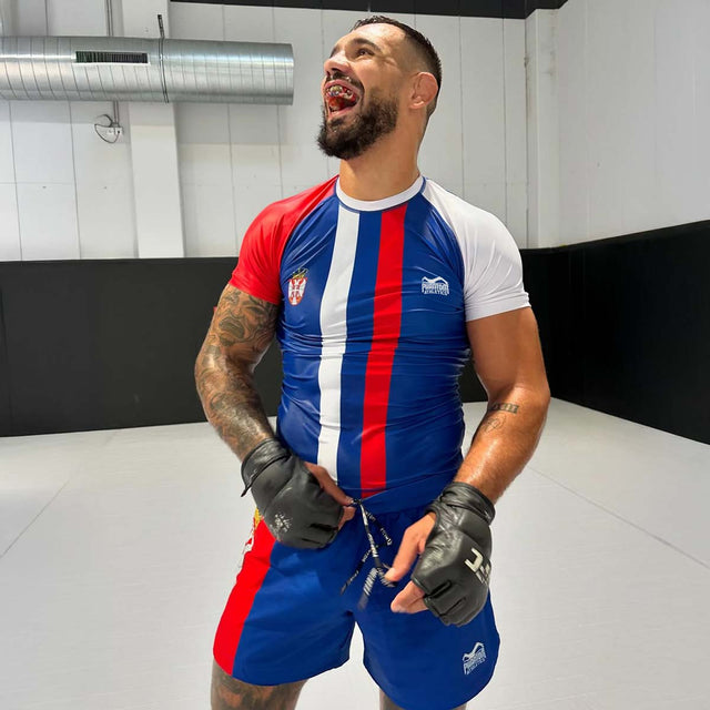 Phantom Athletics MMA Shorts Fusion-R Team Serbia – Red/White/Blue