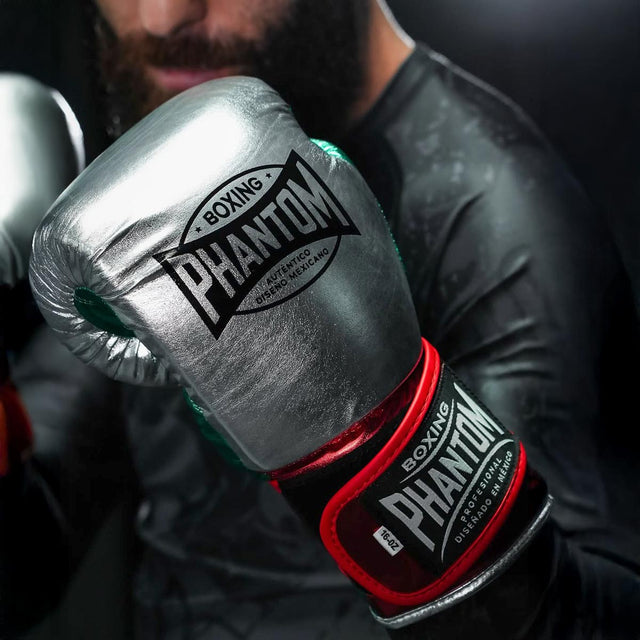 Guantes de boxeo Phantom Athletics Mexico – Plata/Verde/Rojo