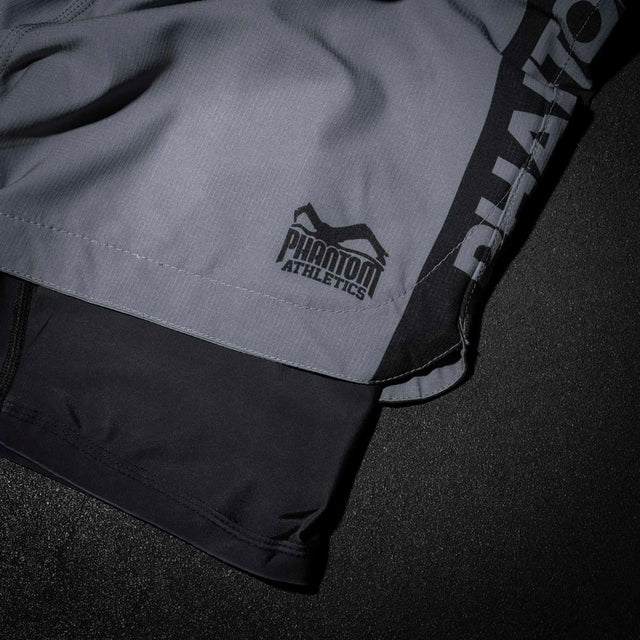 Phantom Athletics Compression Shorts & Spats Fusion 2in1 Apex - Grey