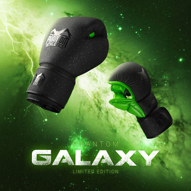 Phantom Athletics MMA Gloves Galaxy – Black/Neon Green