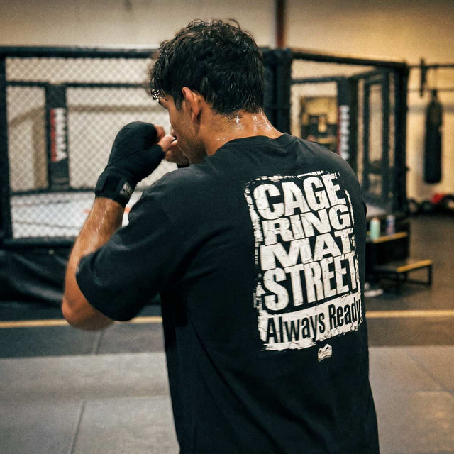 Phantom Athletics T-Shirt Cage Ring Mat Street - Zwart