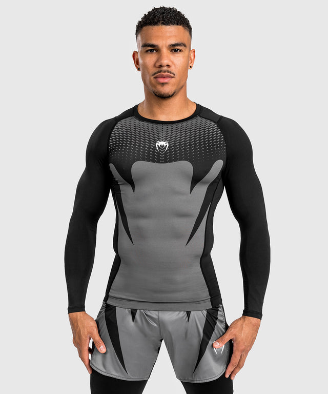 Venum Rashguard Attack Long Sleeves - Black/Gray