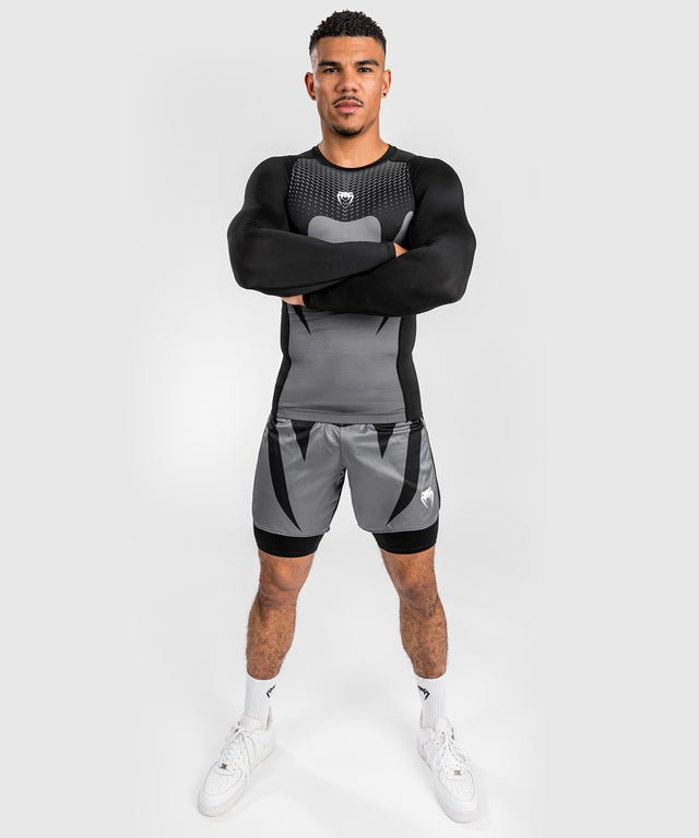 Venum Rashguard Attack Long Sleeves - Black/Gray