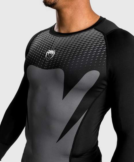 Venum Rashguard Attack Long Sleeves - Black/Gray