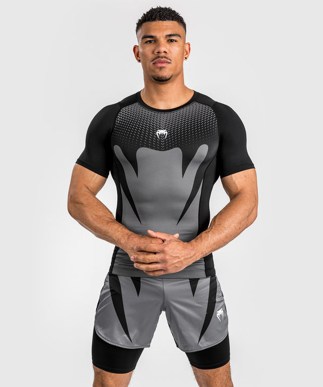 Venum Rashguard Attack Short Sleeve - Black/Gray