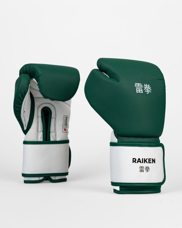 Raiken KAZE Boxing Gloves - Dark Green/White
