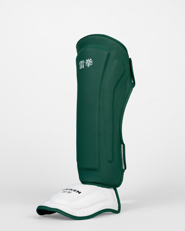 Raiken KAZE Shin Guards - Dark Green/White