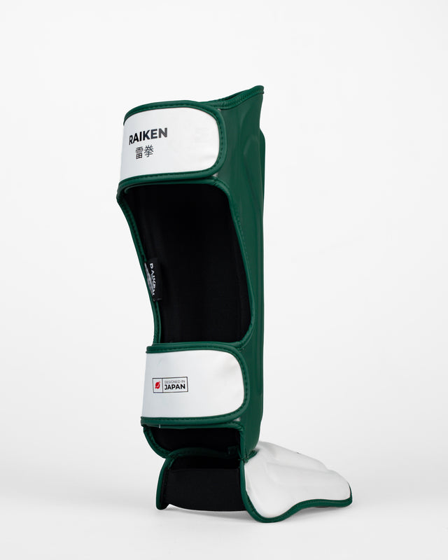 Raiken KAZE Shin Guards - Dark Green/White