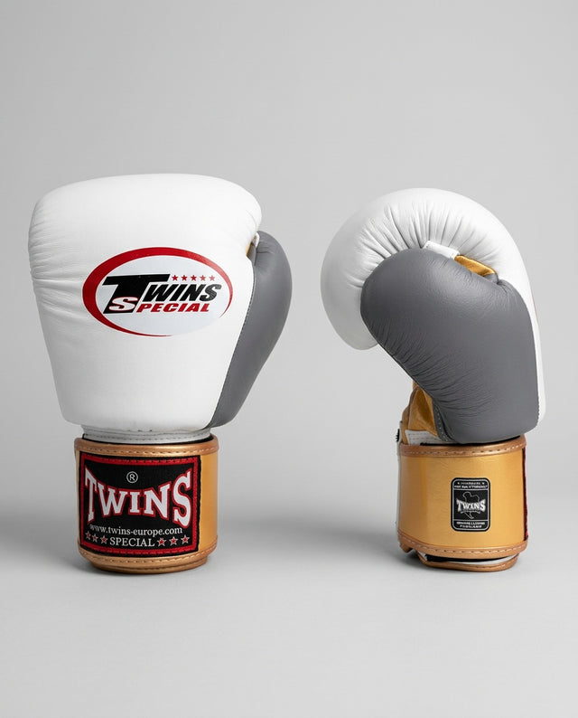 Twins Boxing Gloves BGVL3 - White/Gold/Grey
