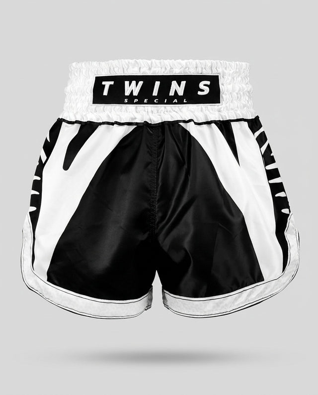 Twins Muay Thai Shorts TTBL Spine - Black/White