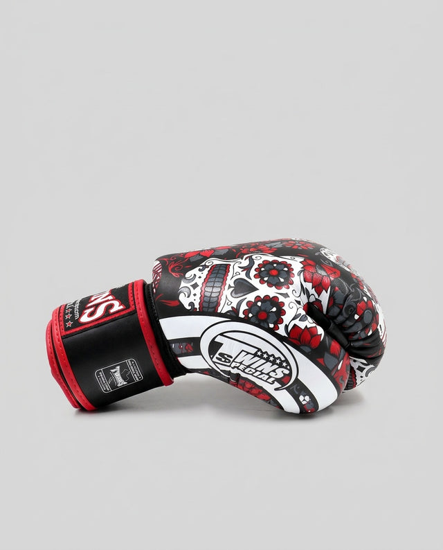 Twins Boxing Gloves FBGVL3 Skull - Black/Red/White