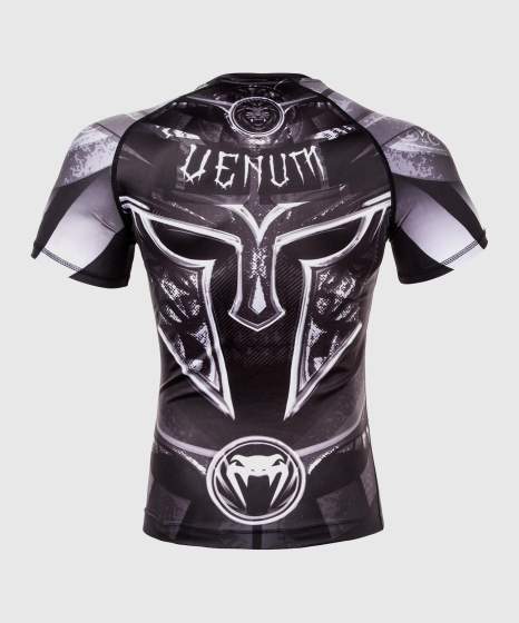 Venum Gladiator 3.0 Rashguard Short Sleeves - Black/Gray/White