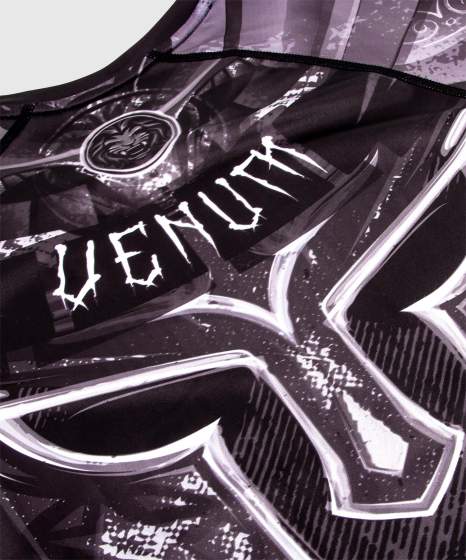 Venum Gladiator 3.0 Rashguard Short Sleeves - Black/Gray/White