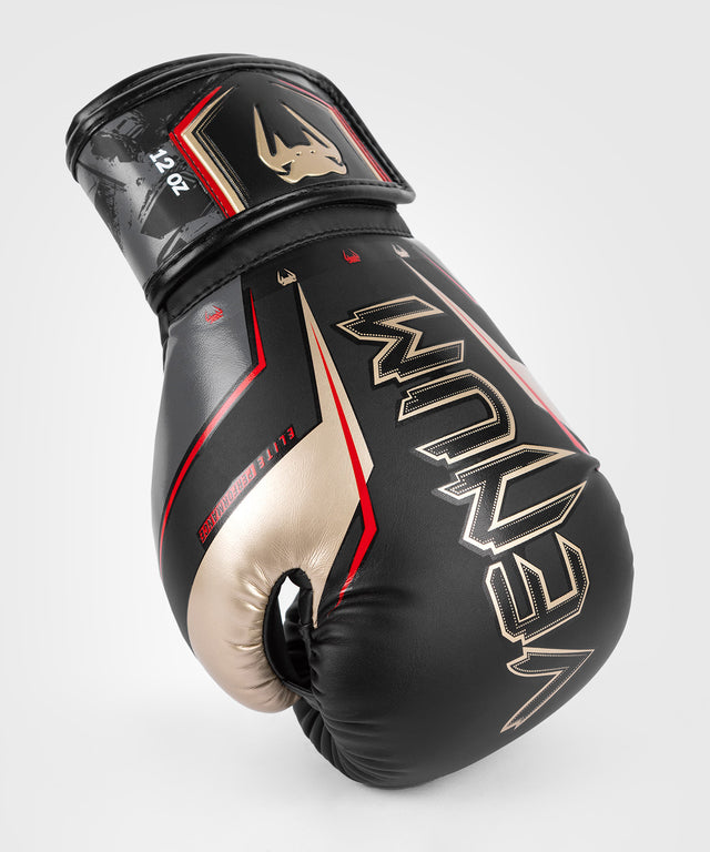 Venum Bokshandschoenen Elite Evo - Zwart/Goud/Rood